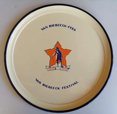 Rare Van Riebeeck-fees 1652-1952 enamel plate