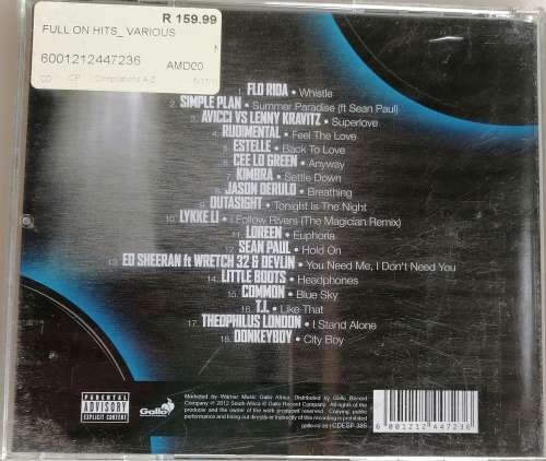 Full on hits cd