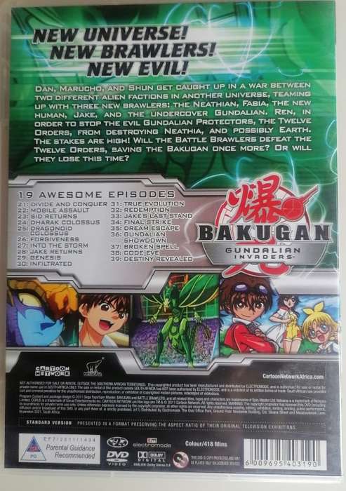 Bakugan volume 2 dvd