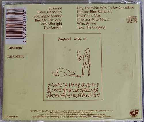 Leonard Cohen - Greatest hits cd