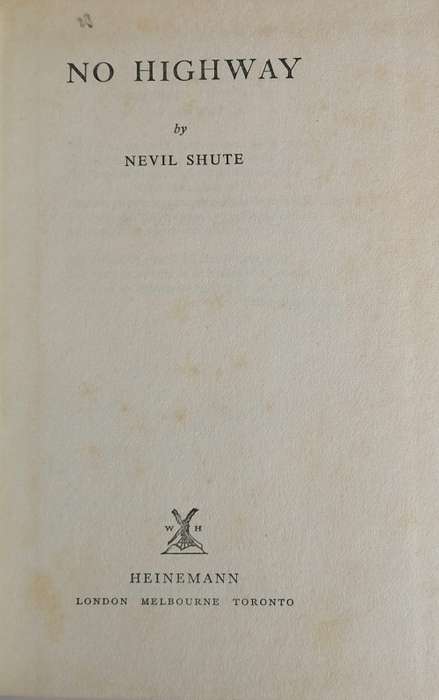 No highway by Nevil Shute