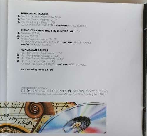 Brahms - Orchestral masterpieces cd