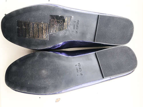 Ladies Metallic Blue Shoes. Size 7