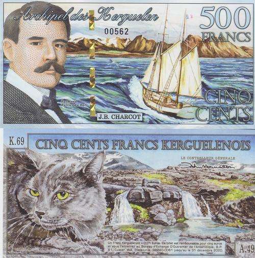 KERGUELEN 500 FRANCS 2011 POLYMER P NEW UNC