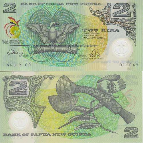 Papua New Guinea 2 Kina 1991 P-12 UNC Polymer