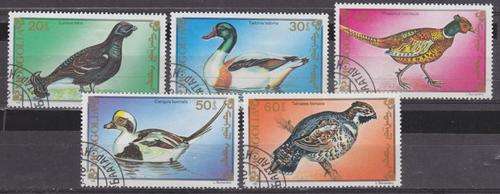 5 BEAUTIFUL THEMATIC STAMPS - BIRDS - MONGOLIA