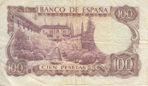 SPAIN 100 PESETAS 1970 P152a VF
