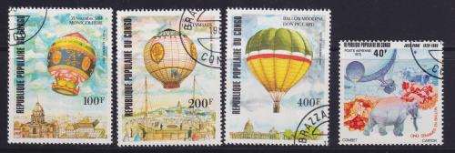 ZEPPELIN & HOT AIR BALLOON COLLECTION - STAMP - CONGO