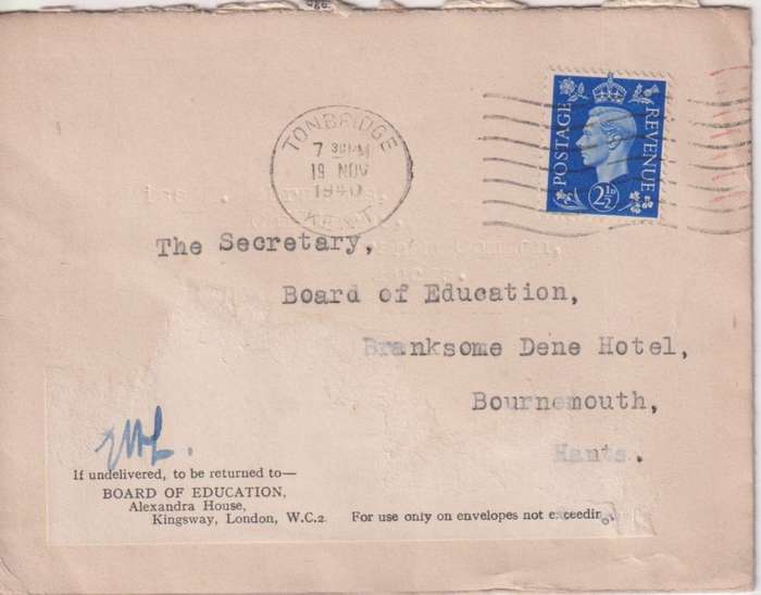STARTING AT R10!!  GREAT BRITAIN COVER WORLD WAR II - 1940 - WAR ECONOMY LABEL