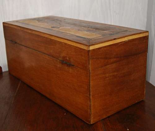 *REDUCED* Vintage Inlaid Pictographic Wooden Egyptian Style Box