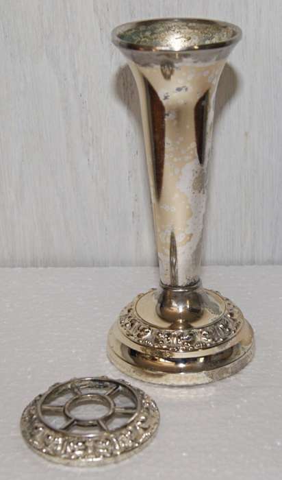 *REDUCED* EPNS Vase with Rose Top