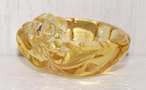 Amber Glass Trinket Dish