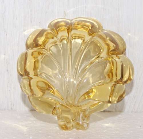Amber Glass Trinket Dish