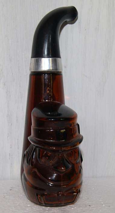 Vintage Irish Leprechaun Tribute Brown Glass Bottle