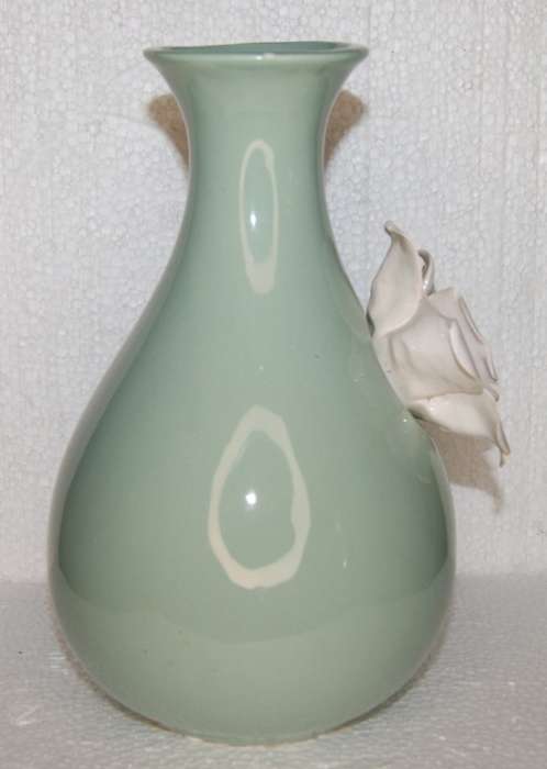 Green Ceramic Vase (Chipped)