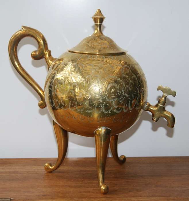 Brass Spherical Teapot