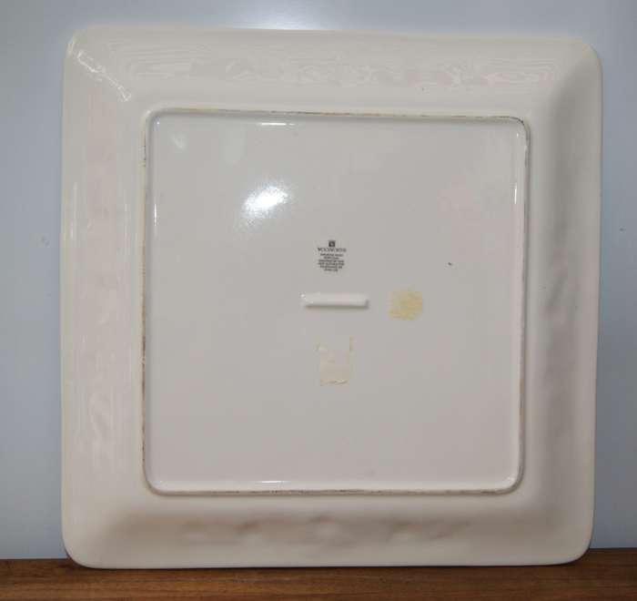 Large Square White Woolworths Platter
