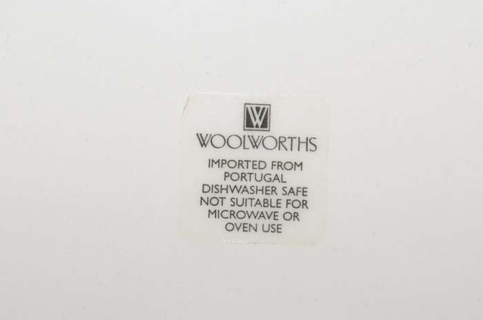 Large Square White Woolworths Platter