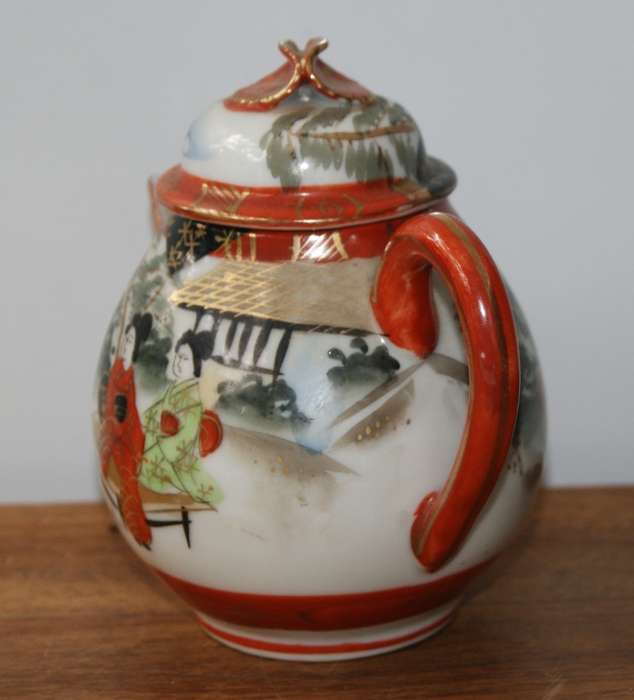 Vintage Chinese Hand Painted Milk Jug
