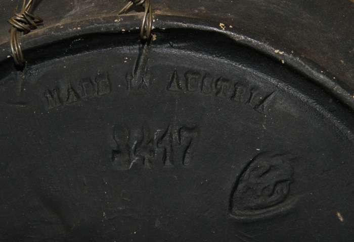 Vintage Austrian Chalk-Ware High Relief Display Plate `Carn Brea Castle`