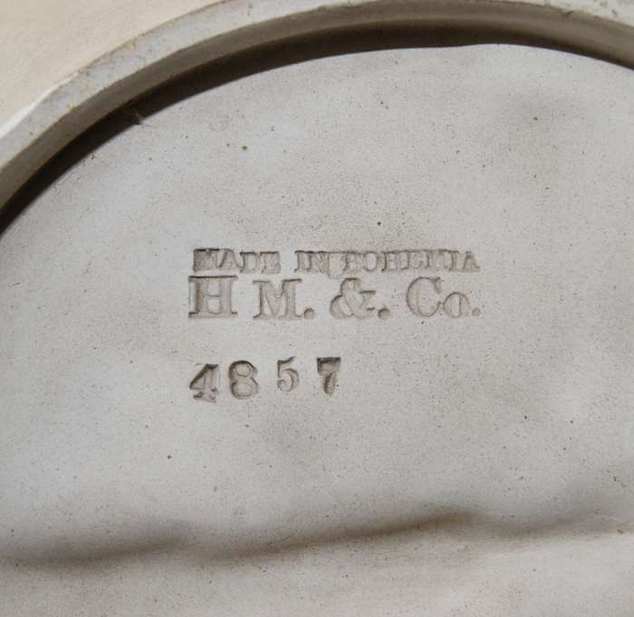 Vintage HM & Co 4857 `Albert Memorial Hastings` Chalk-Ware High Relief Display Plate
