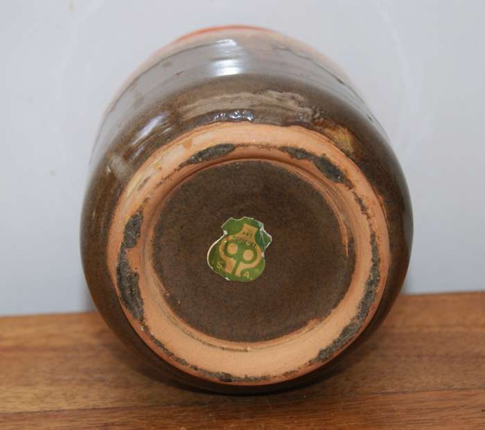 SA Art Potteries Jar with Cork Lid