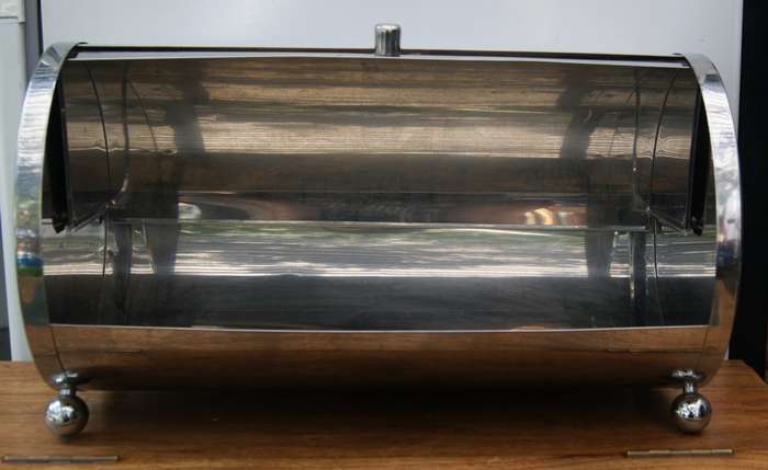 Vintage Styled Stainless Steel Bread Bin