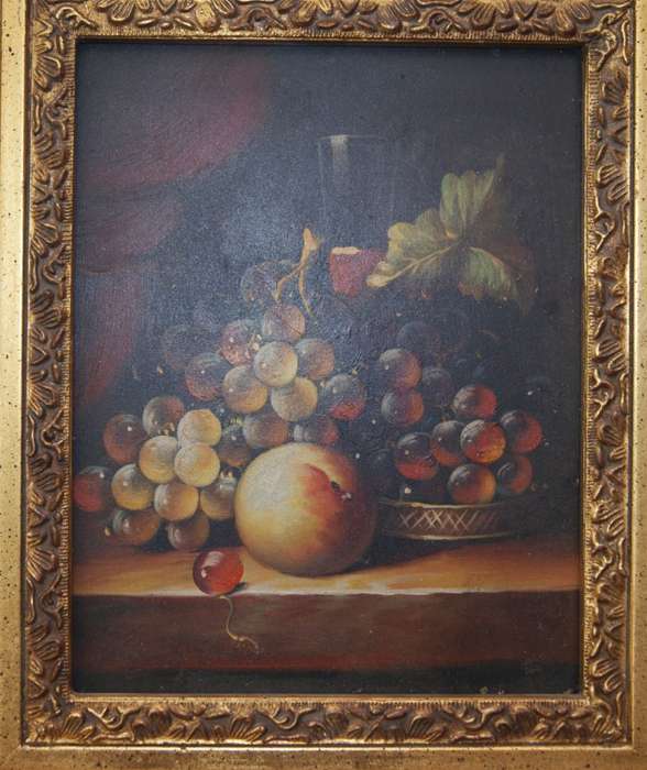 Original Oil on Board by Dorothy Parker with a Magnificent Oversized Frame