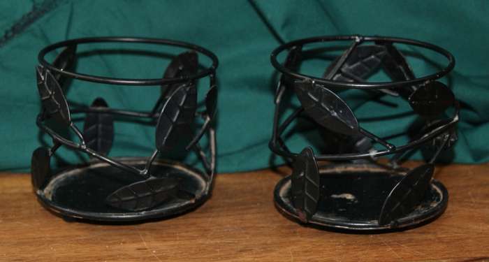 Pair of Metal Candle Holders