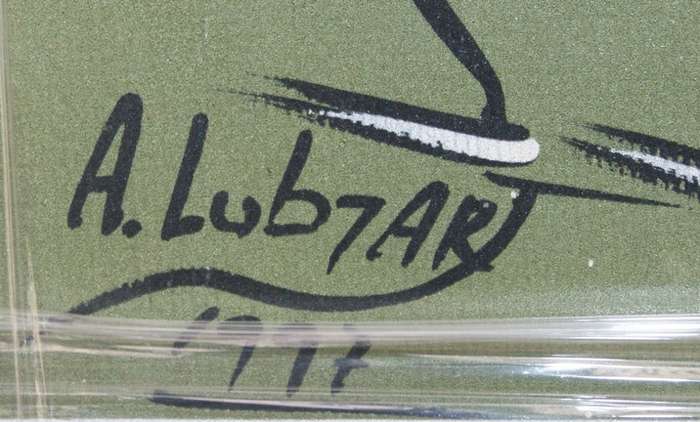 A. Lubyart `Tribal Figures` 1997 with Stunning NEW Frame