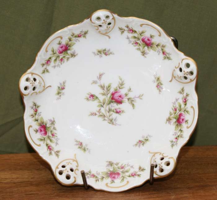 Rosenthal `Classic Rose Collection` Pierced Bon Bon Dish