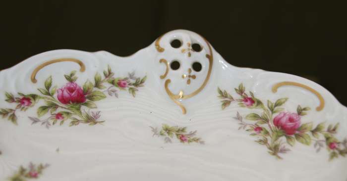 Rosenthal `Classic Rose Collection` Pierced Bon Bon Dish