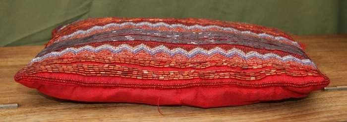 Antique Glass Beaded Pillow