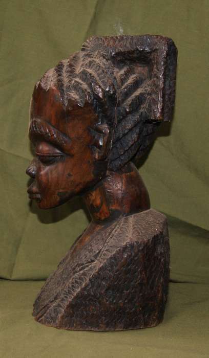 Hand Carved African Female Bust