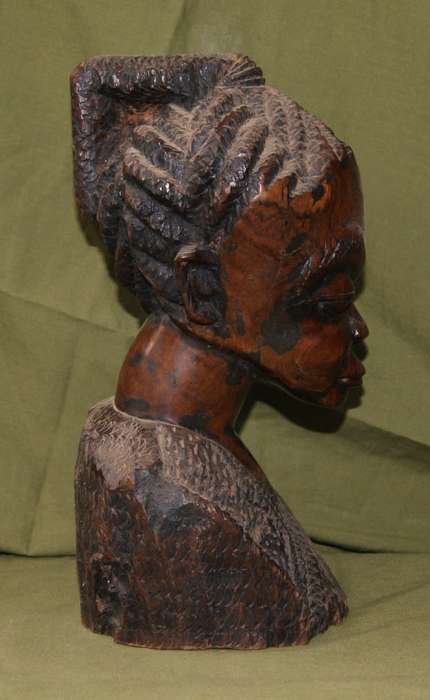 Hand Carved African Female Bust