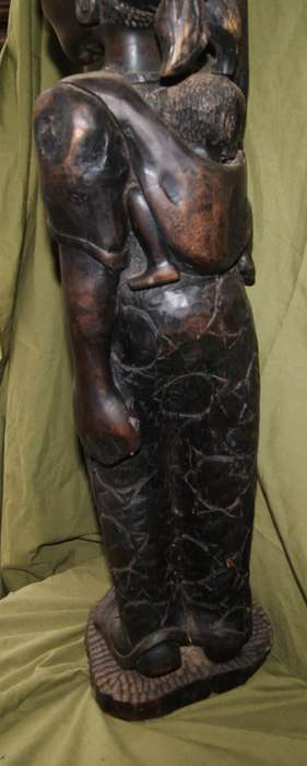 Hand Carved African Female Statue
