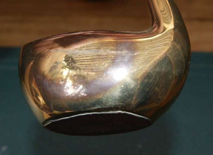 Pair of Brass Swans with Extended Necks
