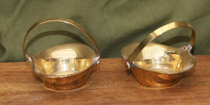 Pair of Brass Dishes with Handles
