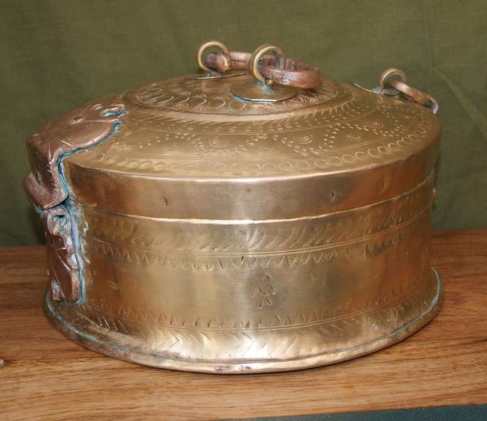 Antique Brass Chapati Box/ Roti Box