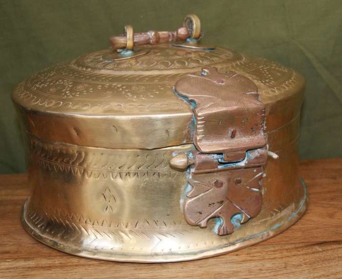 Antique Brass Chapati Box/ Roti Box