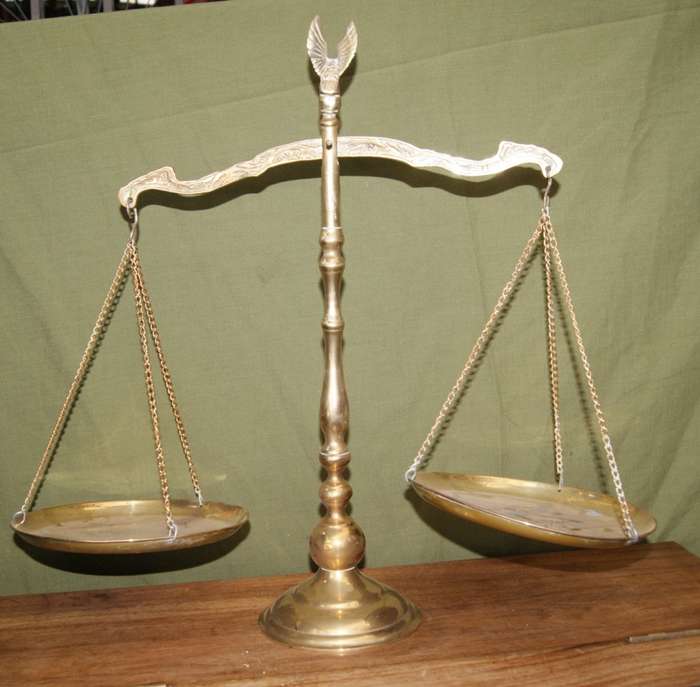 Brass Balance with Eagle Motif