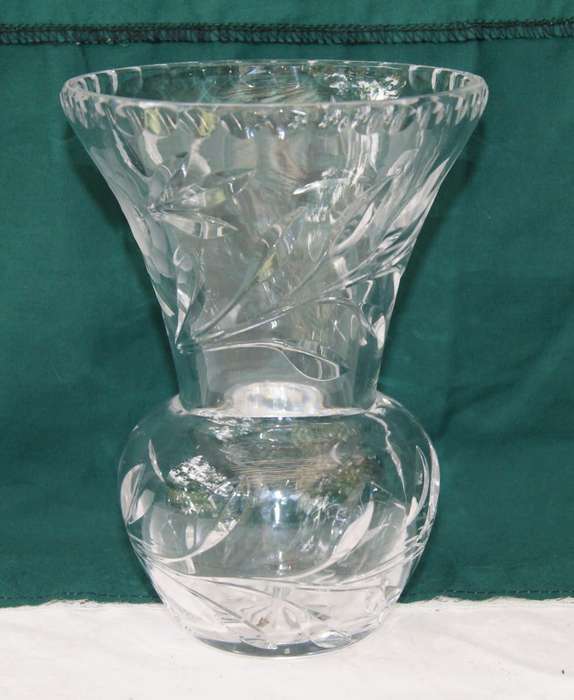 Rose Cut Crystal Vase