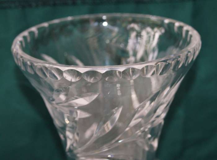 Rose Cut Crystal Vase