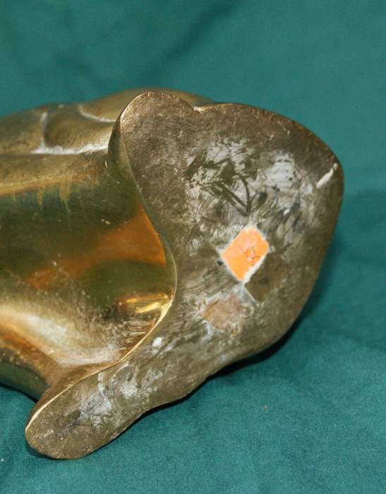 Large Vintage Brass Cat