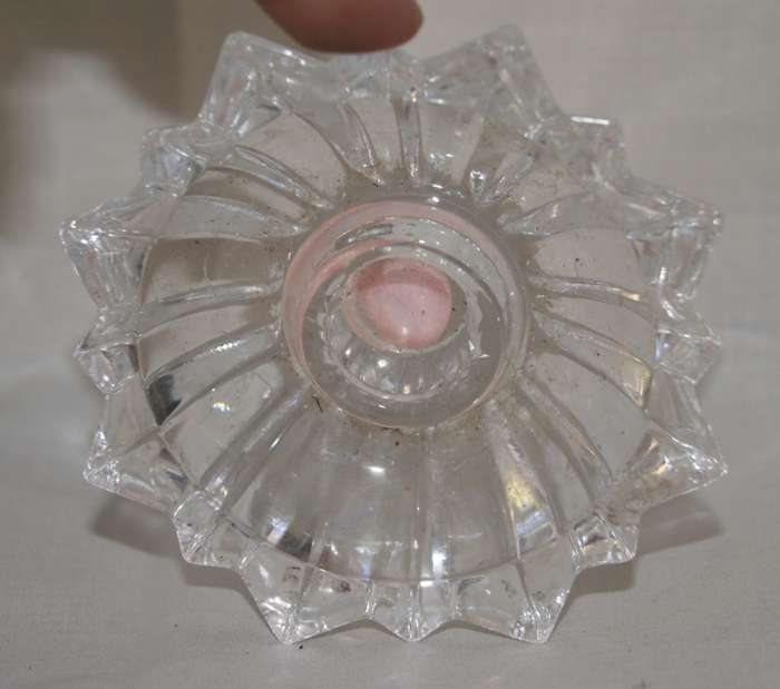Glass Sunburst Candle Holder