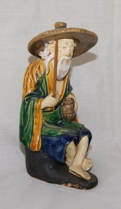 Vintage Stoneware Chinese Figure