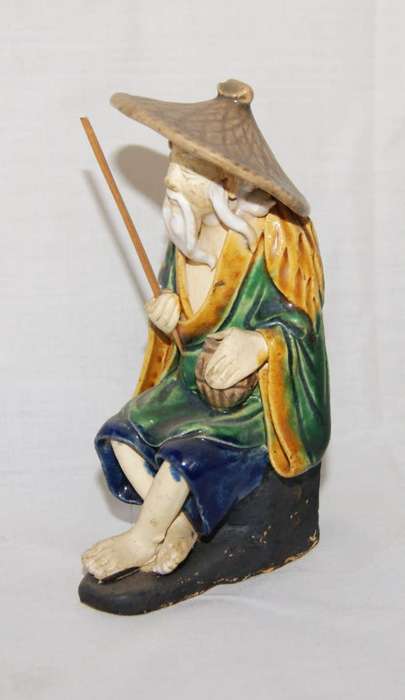Vintage Stoneware Chinese Figure
