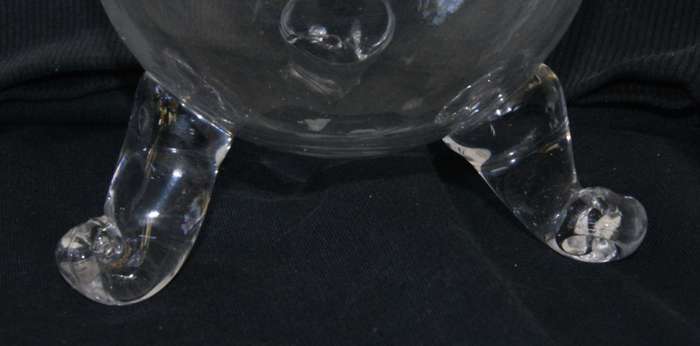 Tall Footed Vase with Scroll Feet