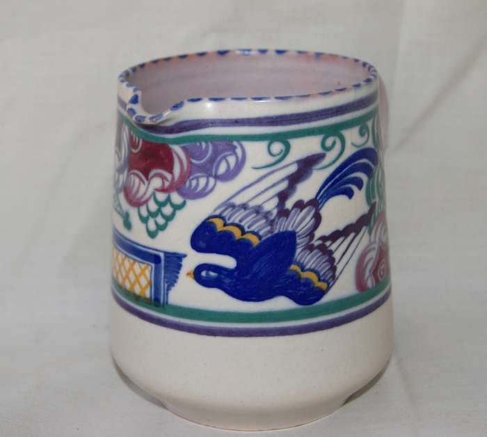Poole Pottery Jug `Bluebird` Early 1950`s