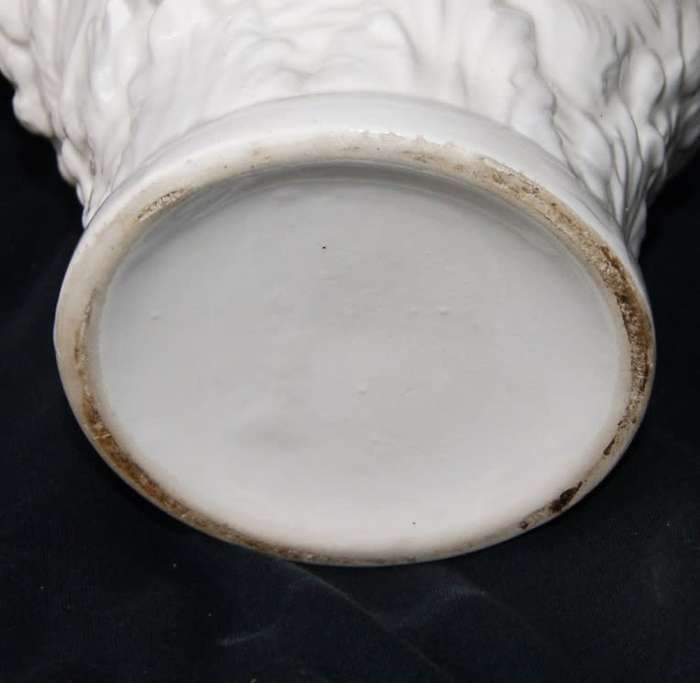Vintage Ornate White Urn with Cherubs